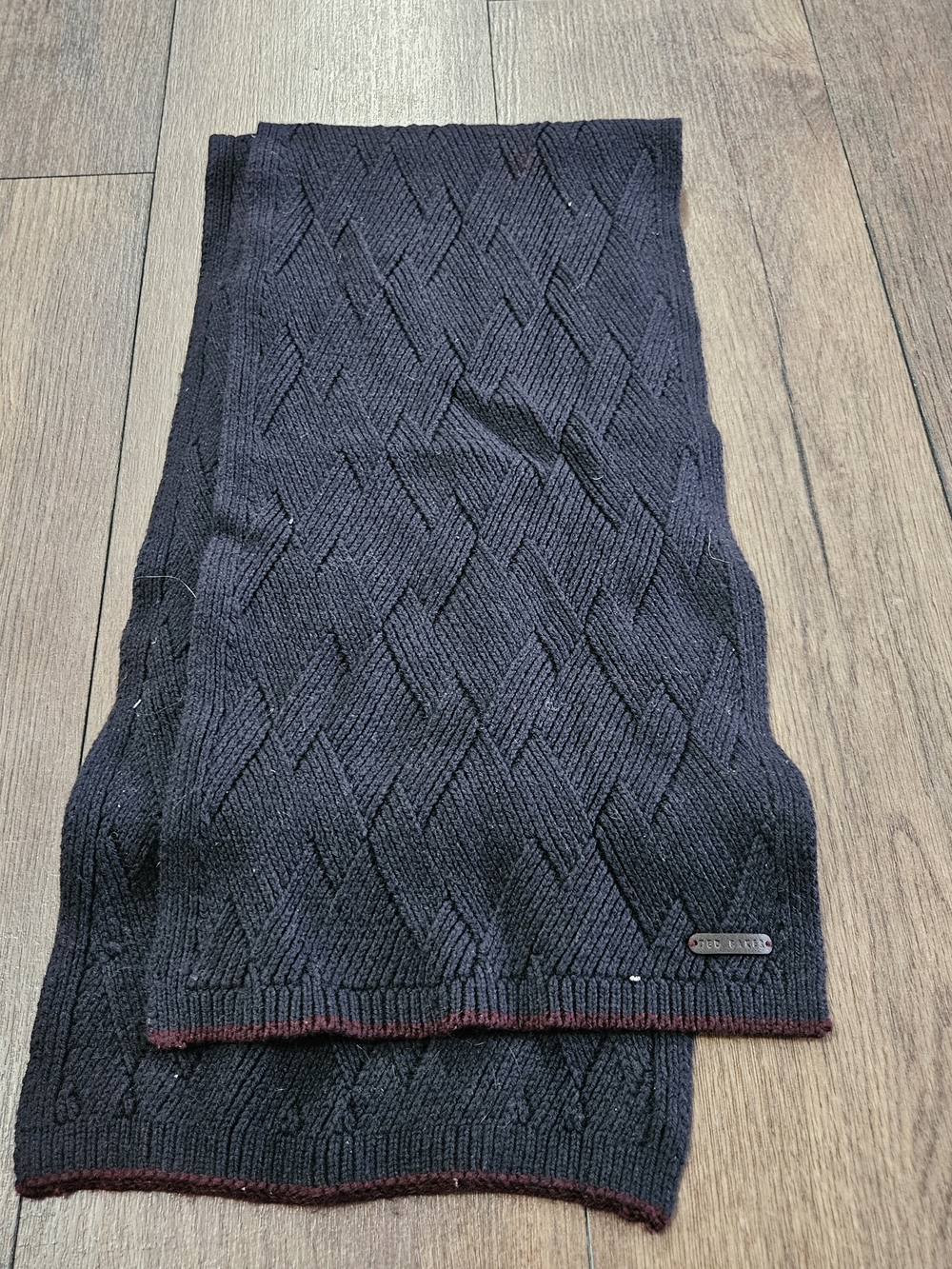Navy Blue and Maroon Ted Baker Winter Scarf